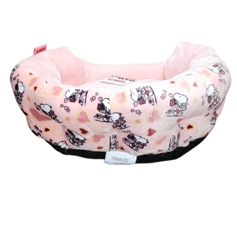 Peanuts 2026 Pink Red Hearts Valentine's Day Snoopy Pet Dog Cat Bed New w/ Tags